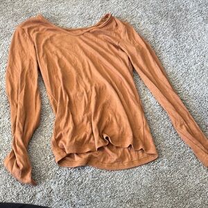 Women's Tan Long Sleeve Top